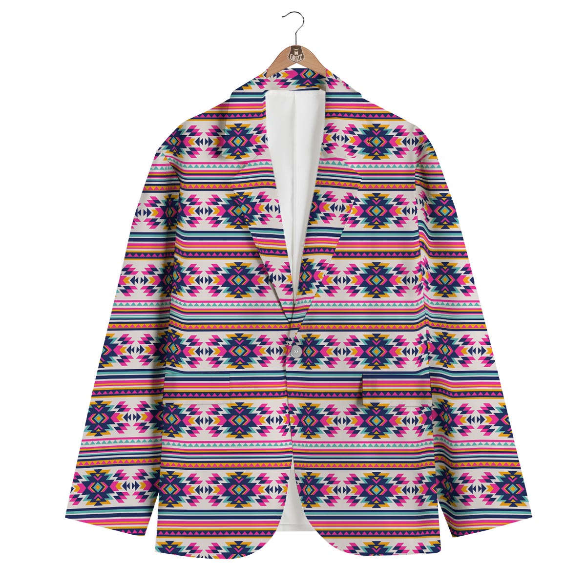 Navajo Native American Indians Aztec Tribal Print Men's Blazer-grizzshop