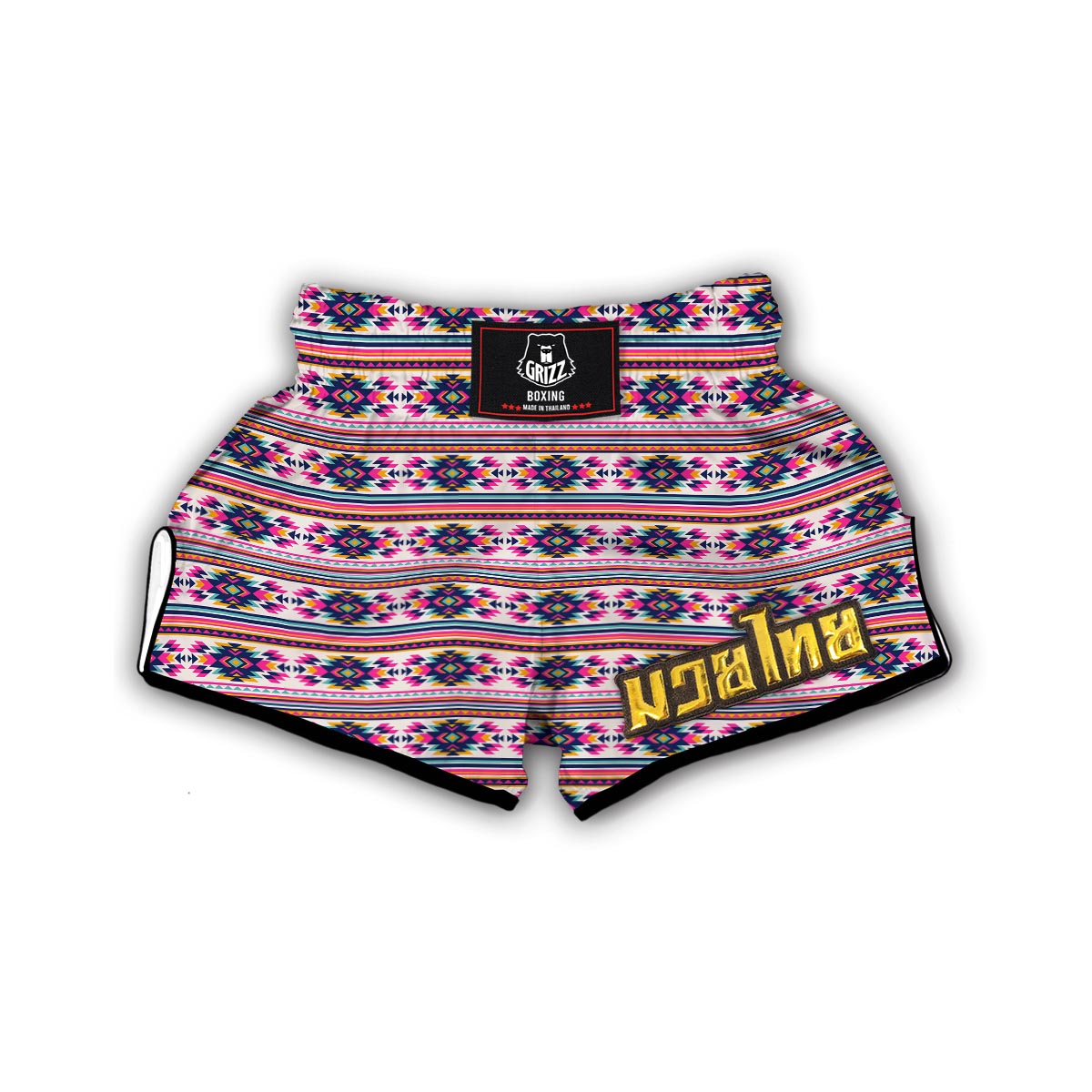Navajo Native American Indians Aztec Tribal Print Muay Thai Boxing Shorts-grizzshop