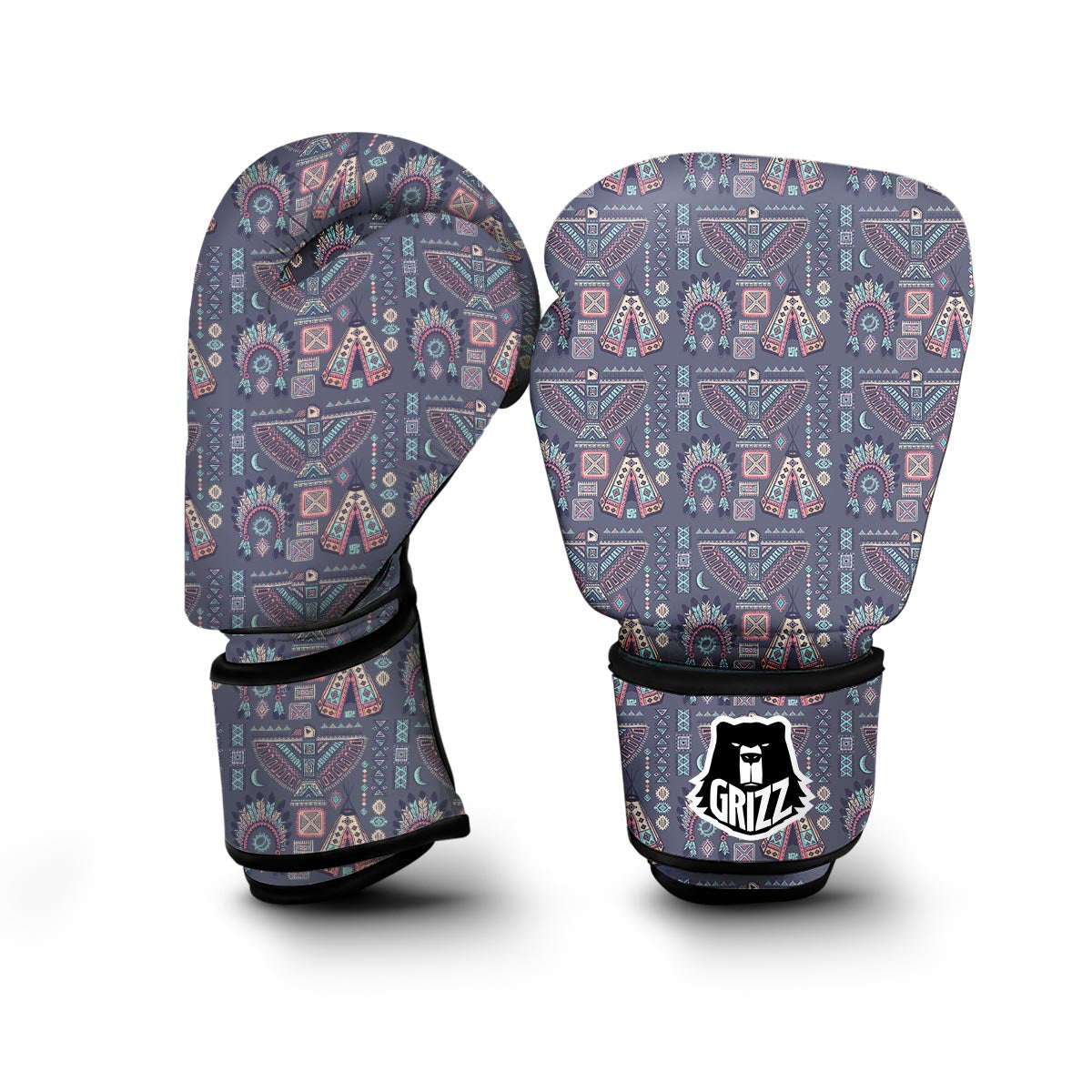 Navajo Native Aztec Indians American Tribal Print Boxing Gloves-grizzshop