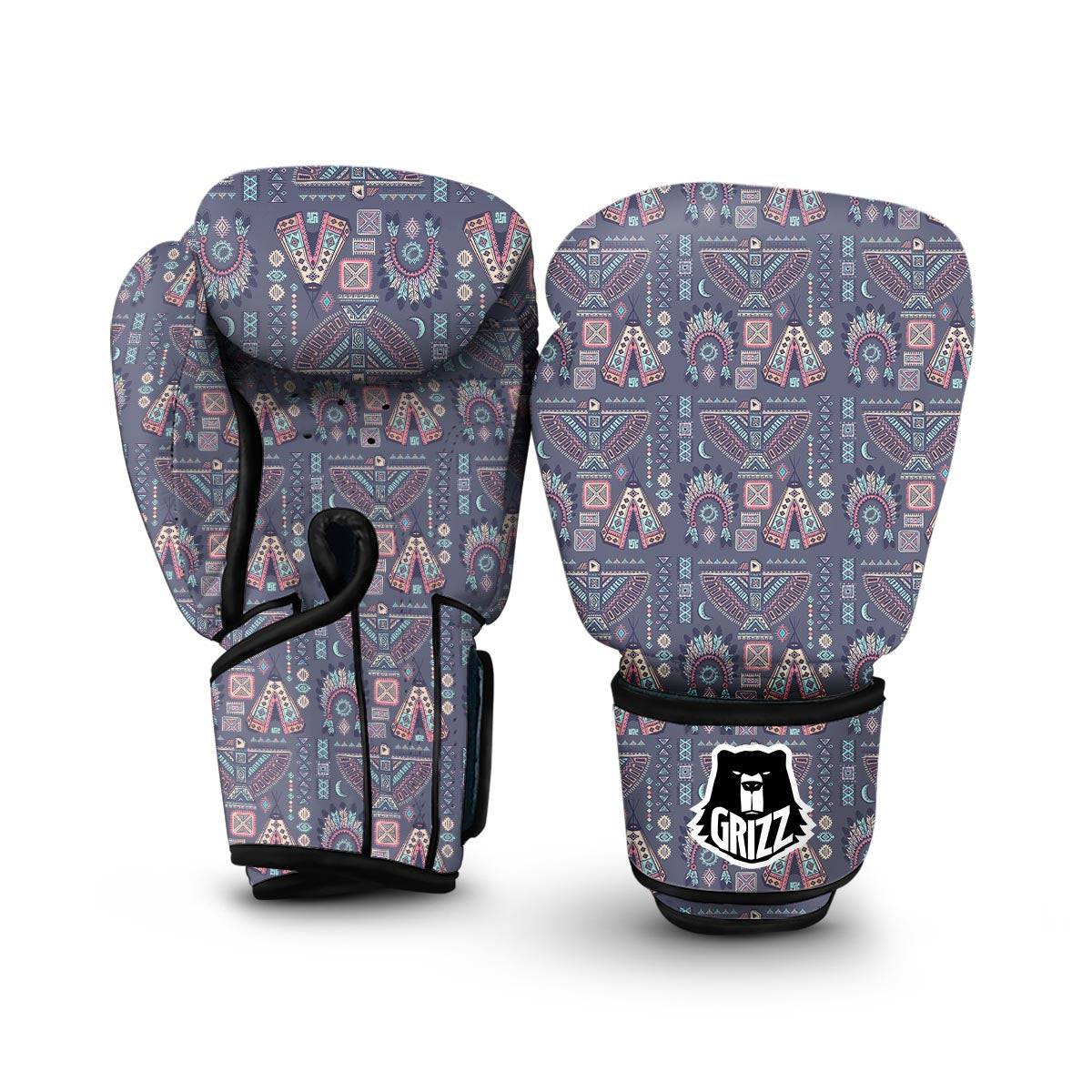 Navajo Native Aztec Indians American Tribal Print Boxing Gloves-grizzshop