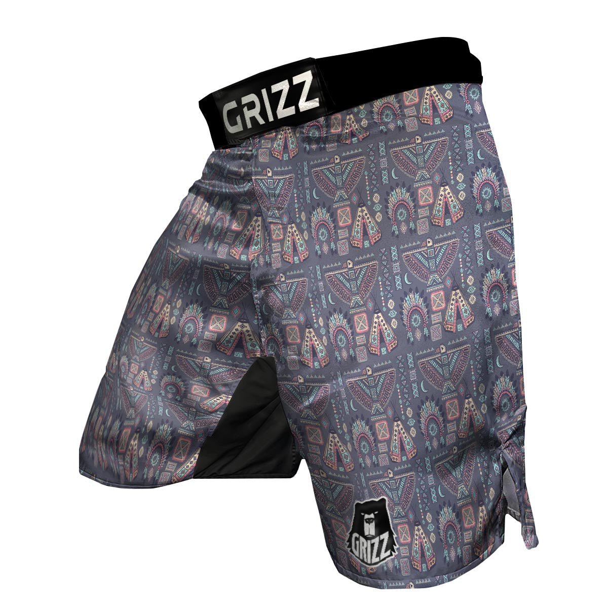Navajo Native Aztec Indians American Tribal Print MMA Shorts-grizzshop
