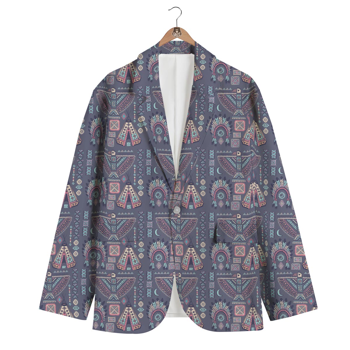 Navajo Native Aztec Indians American Tribal Print Men's Blazer-grizzshop