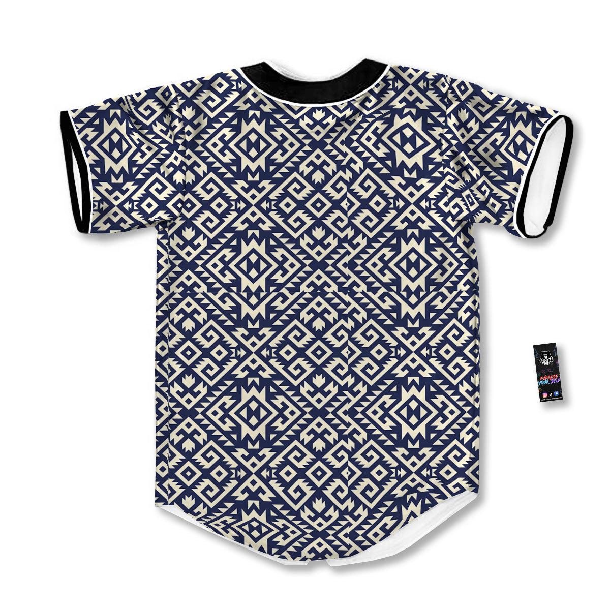 Navajo Native Indian Print Pattern Baseball Jersey-grizzshop