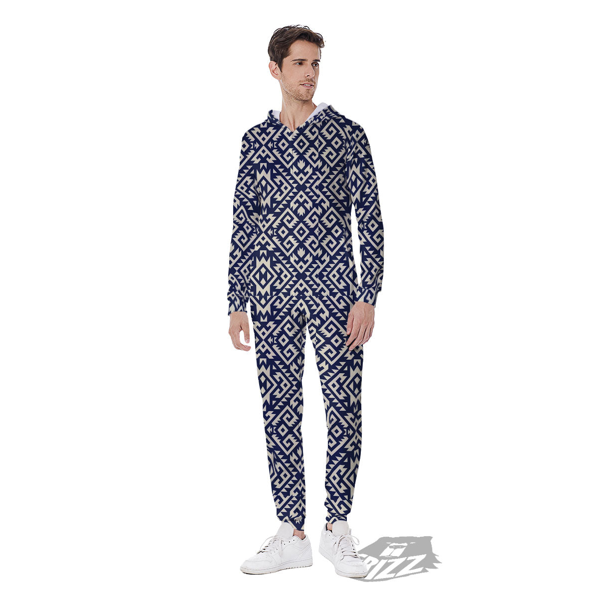 Navajo Native Indian Print Pattern Men's Jumpsuit-grizzshop