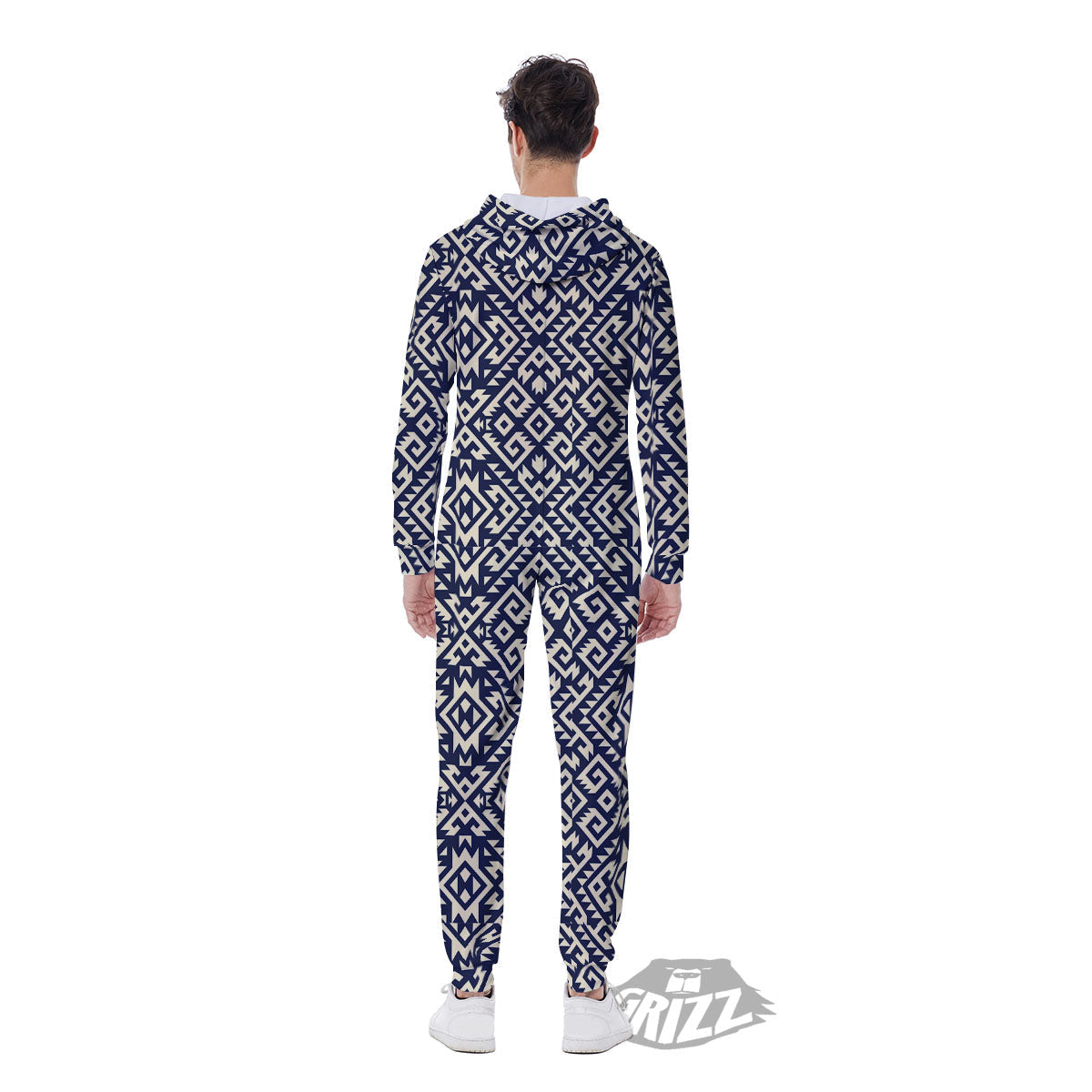 Navajo Native Indian Print Pattern Men's Jumpsuit-grizzshop