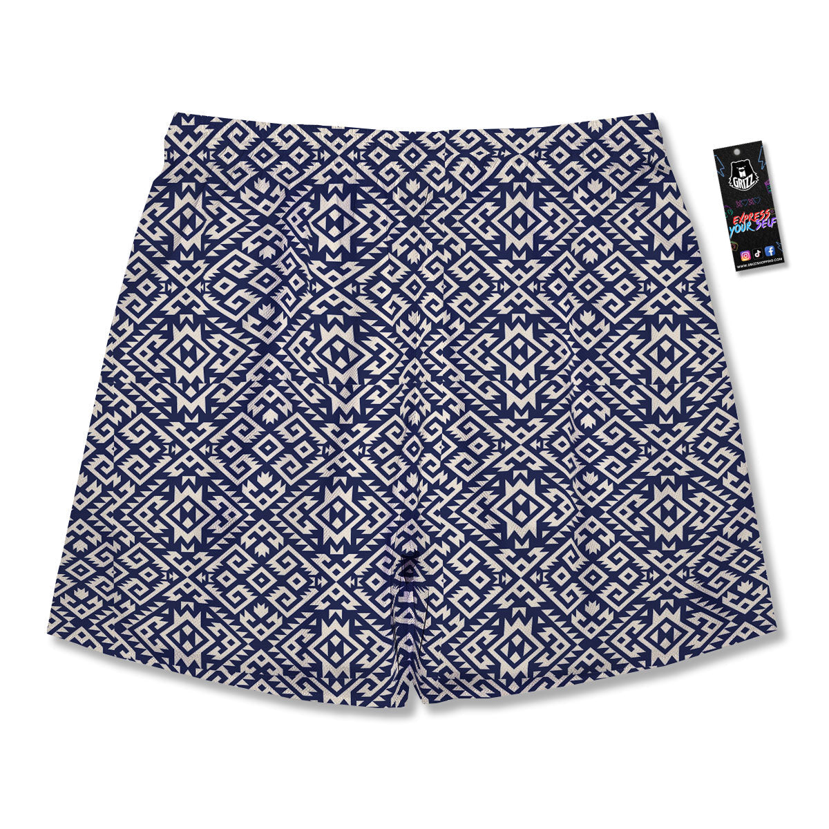 Navajo Native Indian Print Pattern Men's Running Shorts-grizzshop
