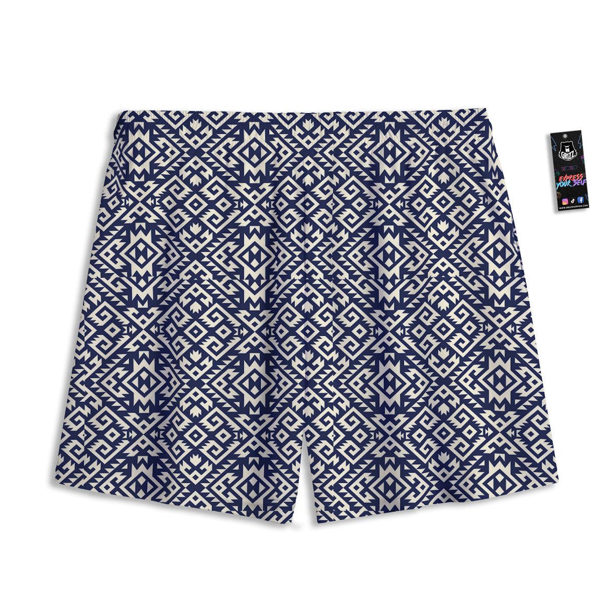 Navajo Native Indian Print Pattern Mesh Shorts