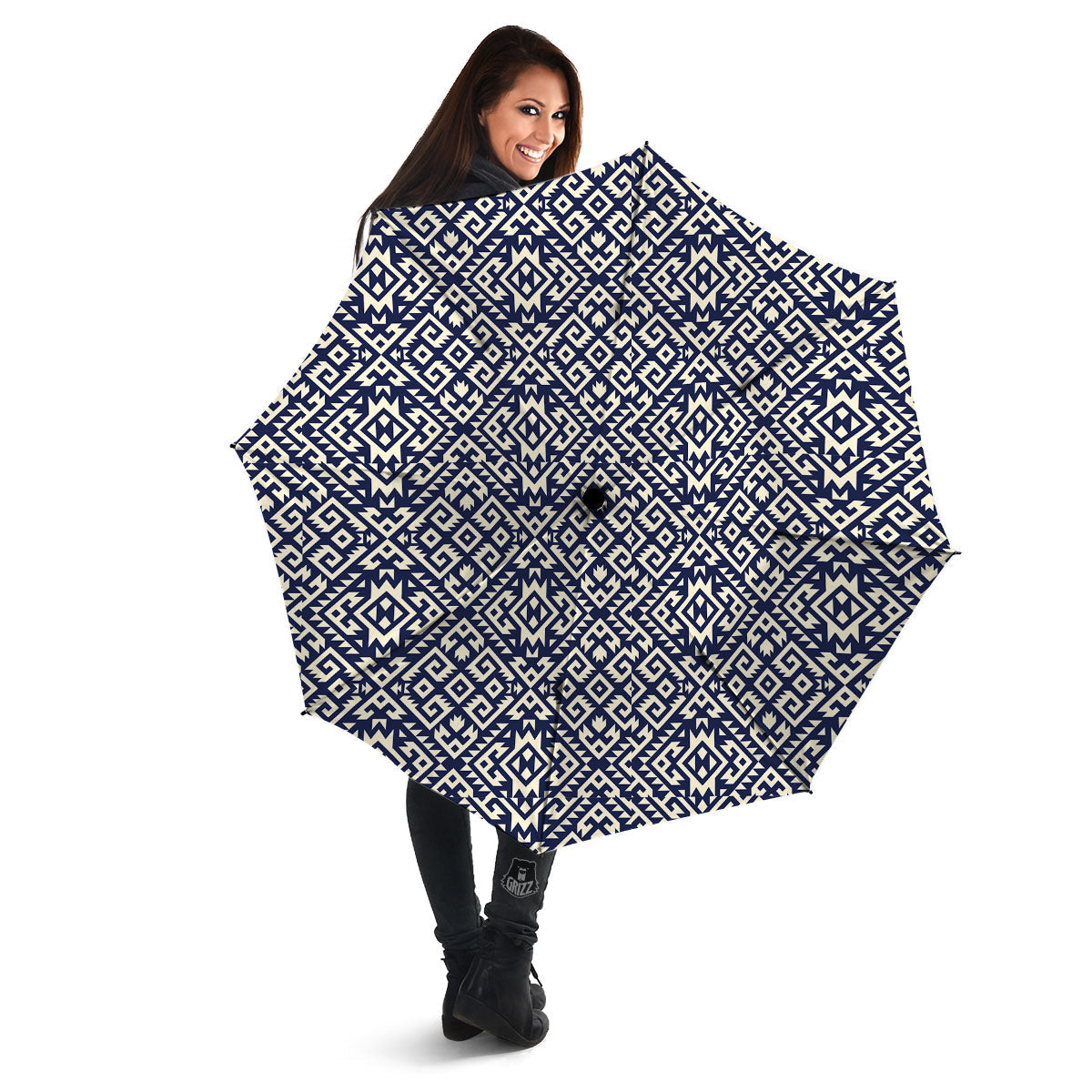 Navajo Native Indian Print Pattern Umbrella-grizzshop