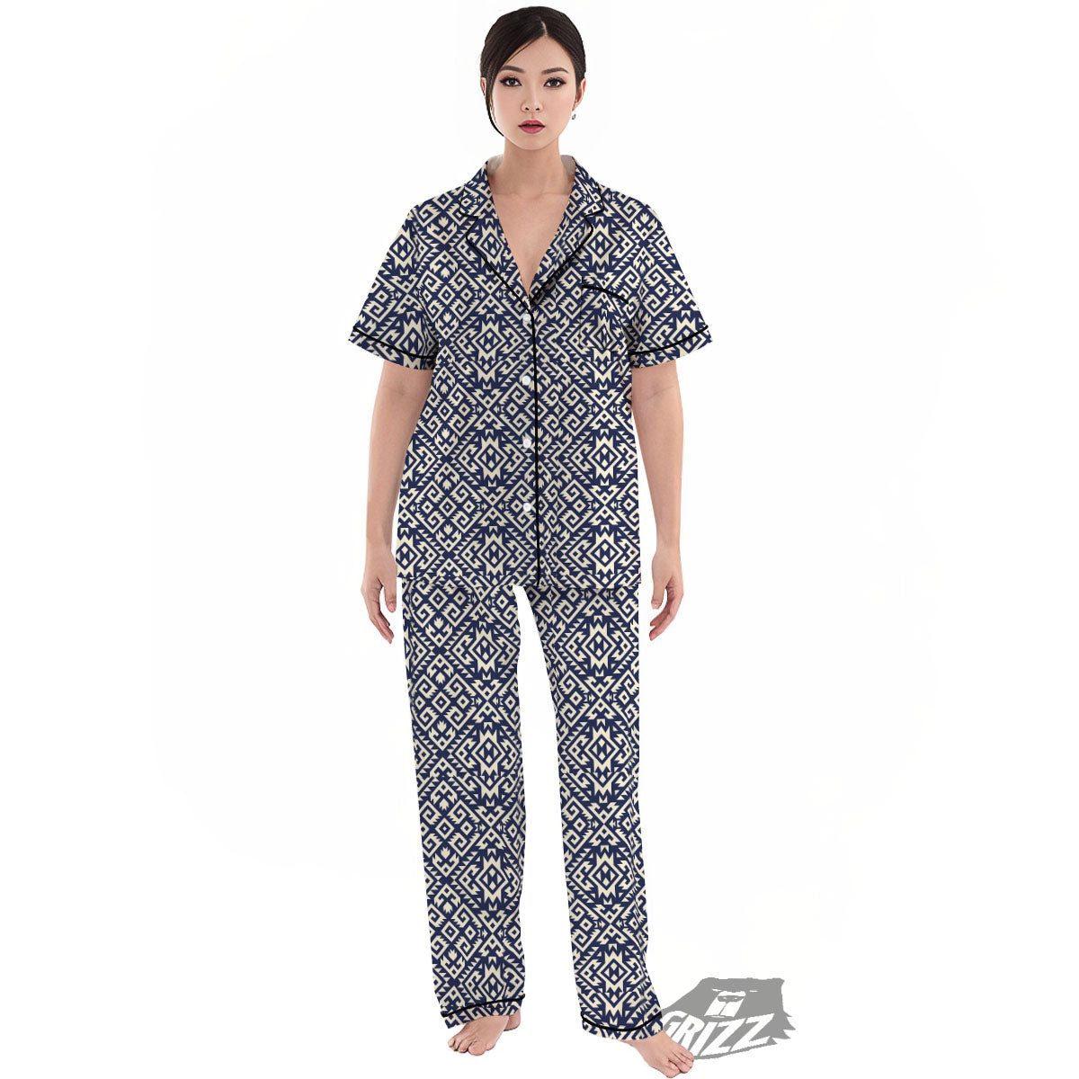 Navajo Native Indian Print Pattern Women's Pajamas Set-grizzshop