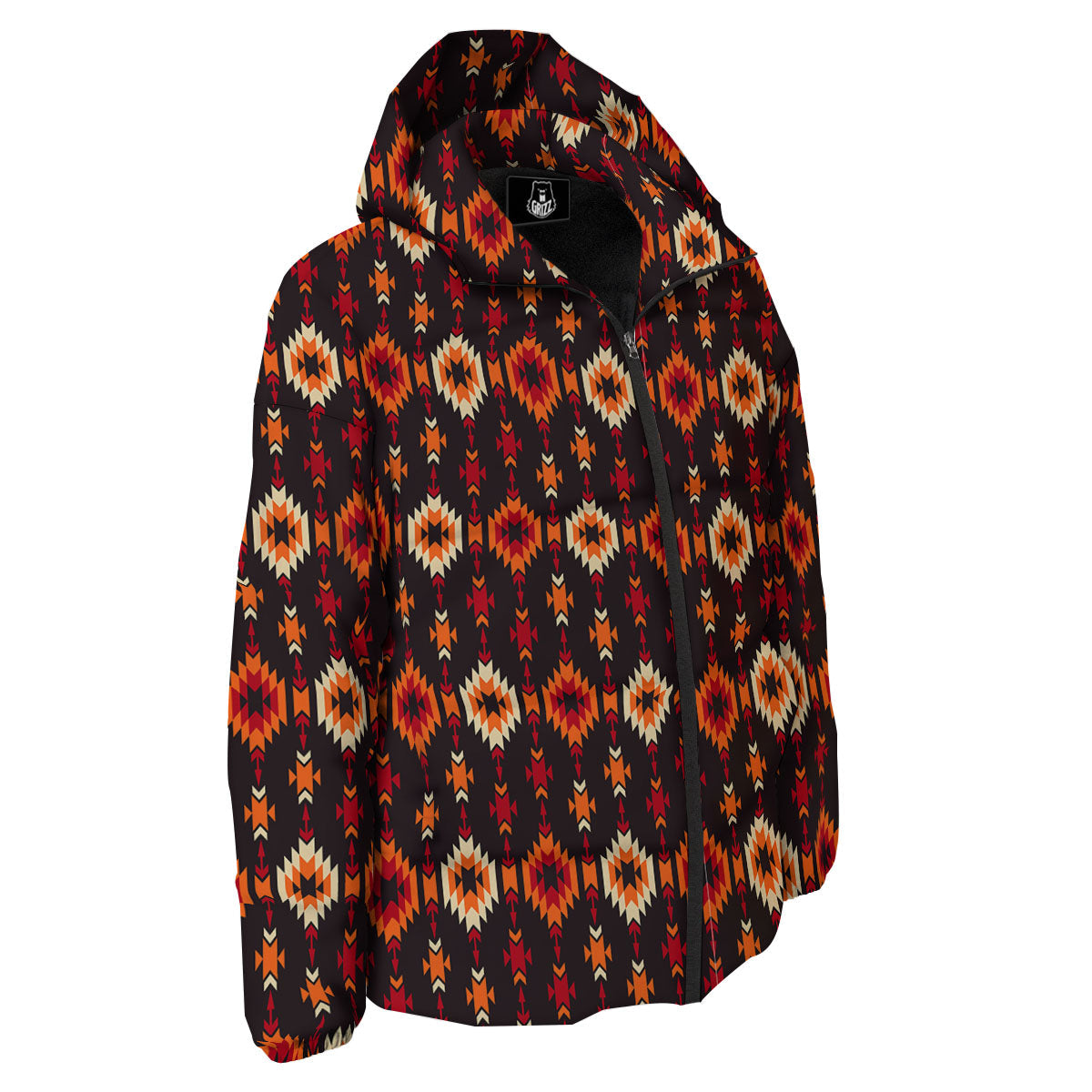 Navajo Native Pattern Down Jacket-grizzshop