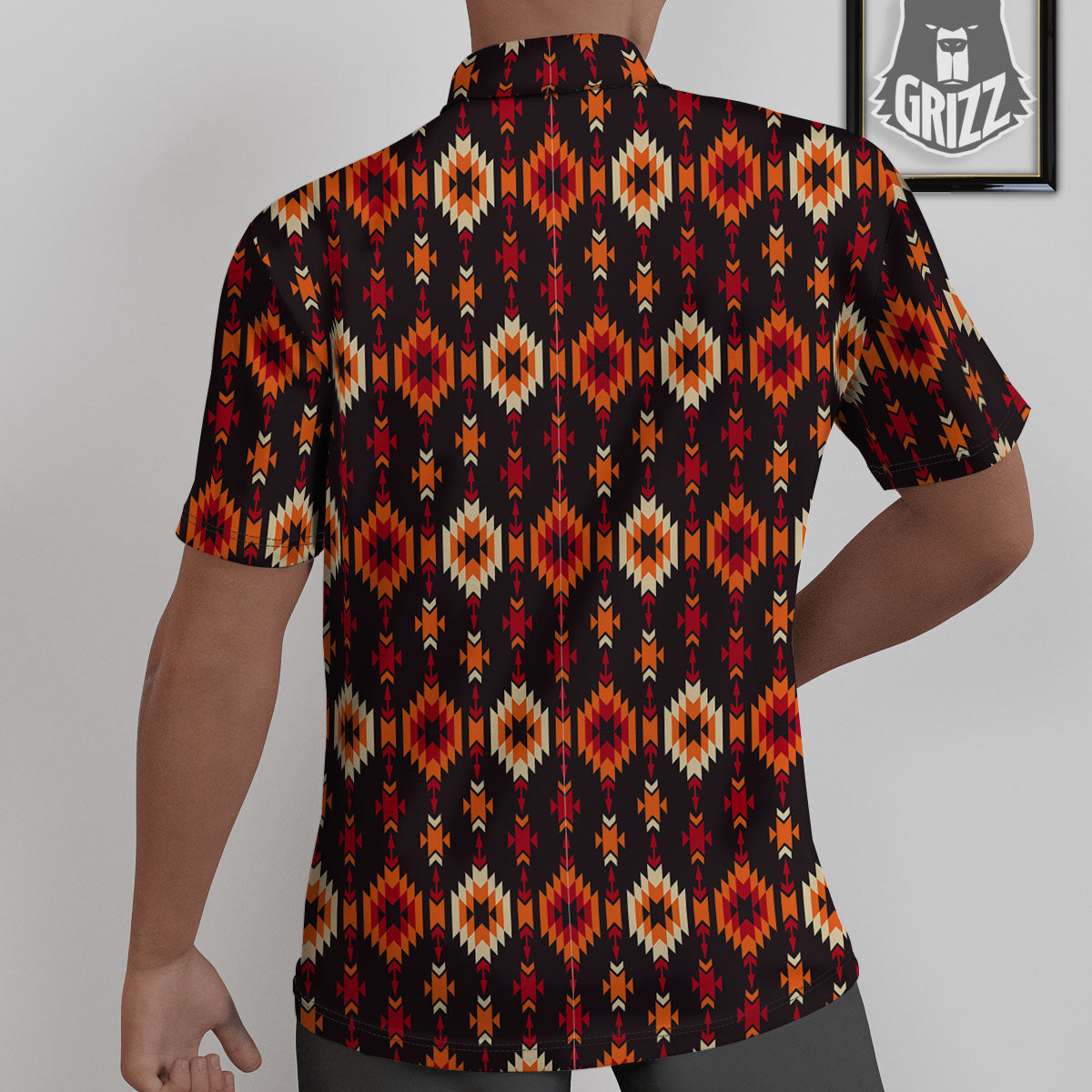 Navajo Native Pattern Untucked Shirts-grizzshop