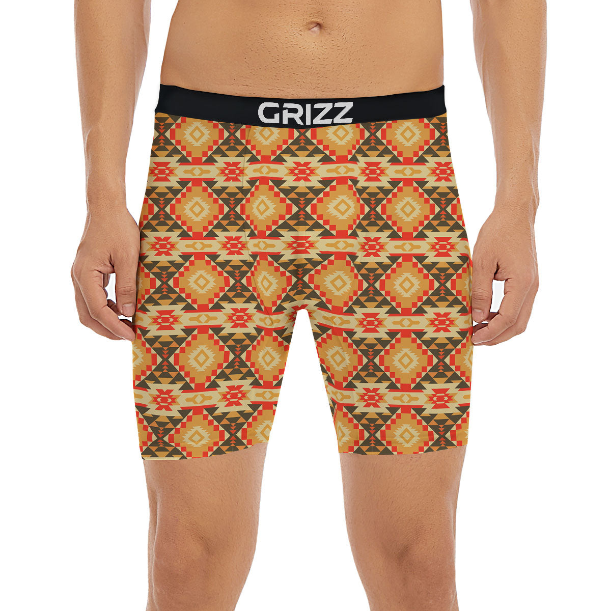 Navajo Native Print Pattern Boxer Briefs-grizzshop