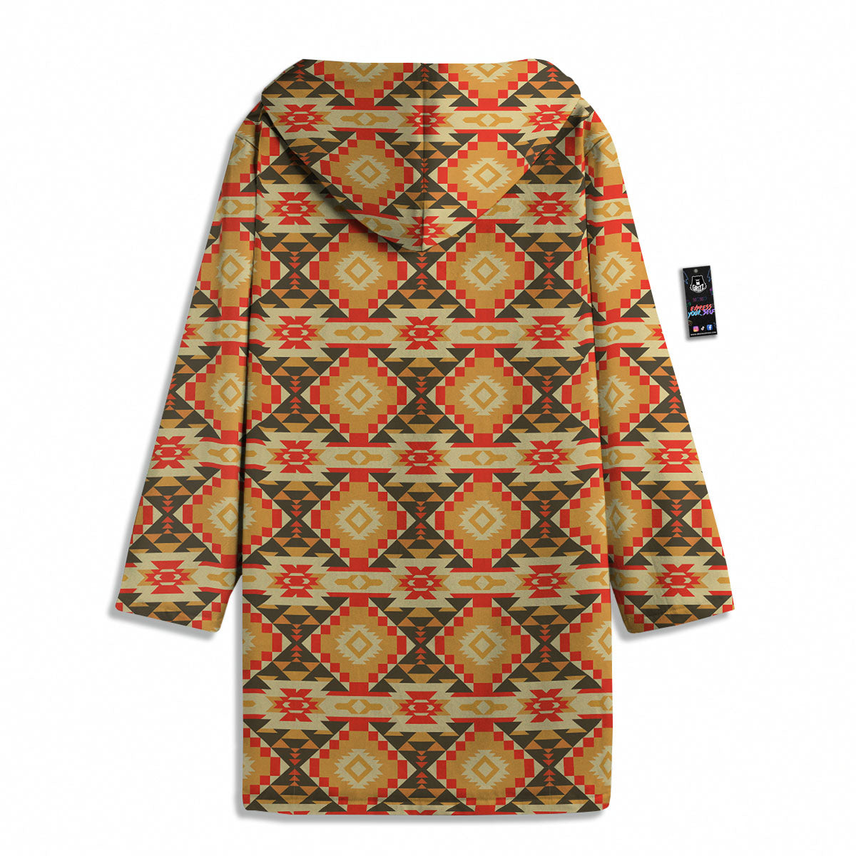 Navajo Native Print Pattern Men's Windbreaker Jacket-grizzshop