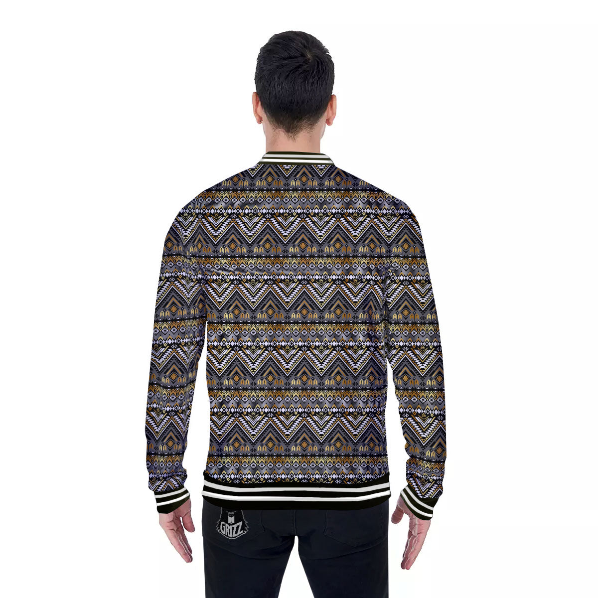 Navajo Native Tribal Print Pattern Baseball Jacket-grizzshop