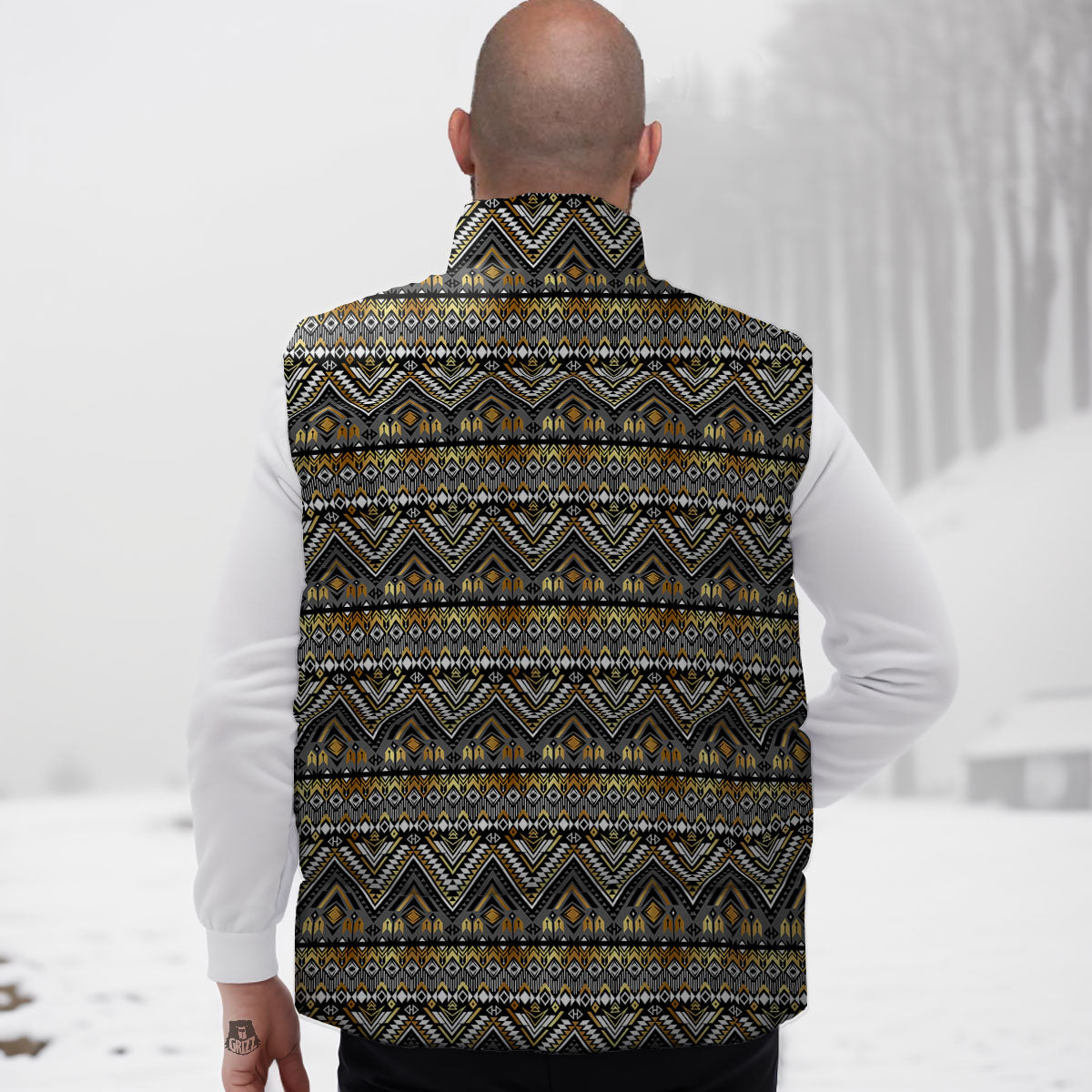 Navajo Native Tribal Print Pattern Down Vest