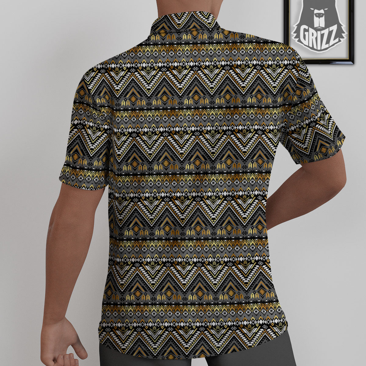 Navajo Native Tribal Print Pattern Untucked Shirts-grizzshop