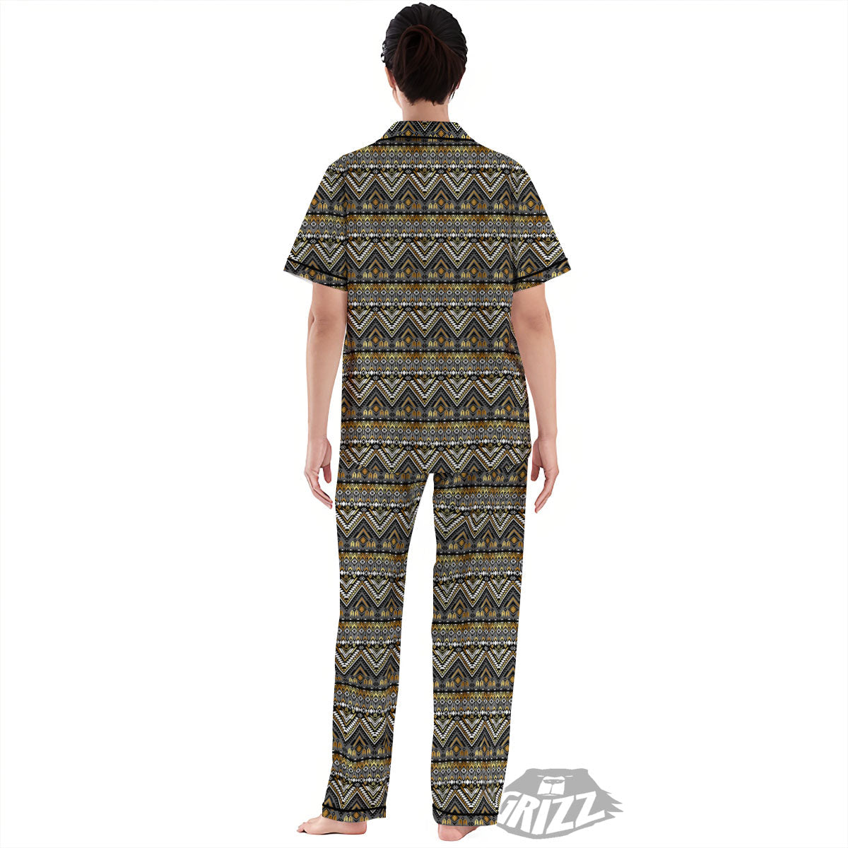 Navajo Native Tribal Print Pattern Women's Pajamas Set-grizzshop