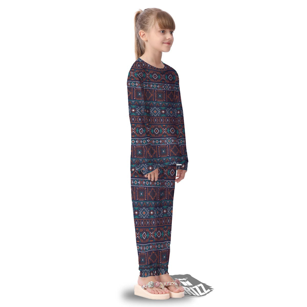 Navajo Retro Tribal Print Pattern Kid's Pajamas-grizzshop