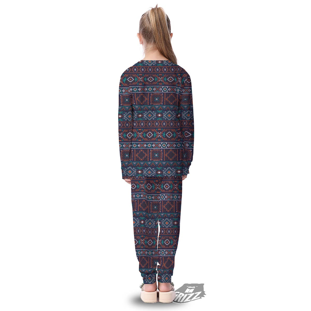 Navajo Retro Tribal Print Pattern Kid's Pajamas-grizzshop
