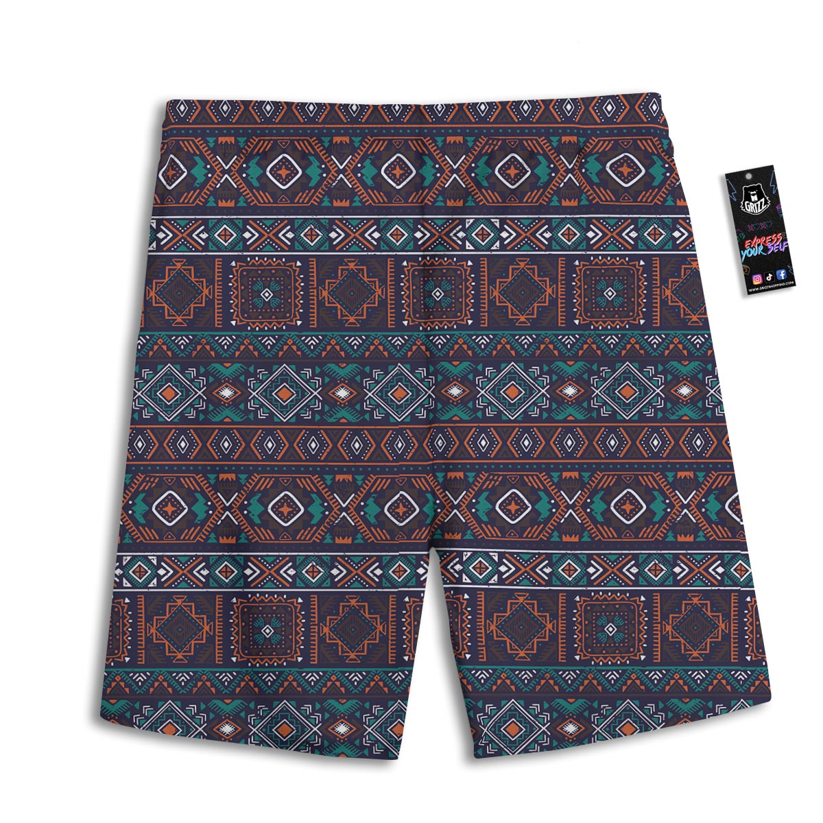 Navajo Retro Tribal Print Pattern Men's Athletic Shorts