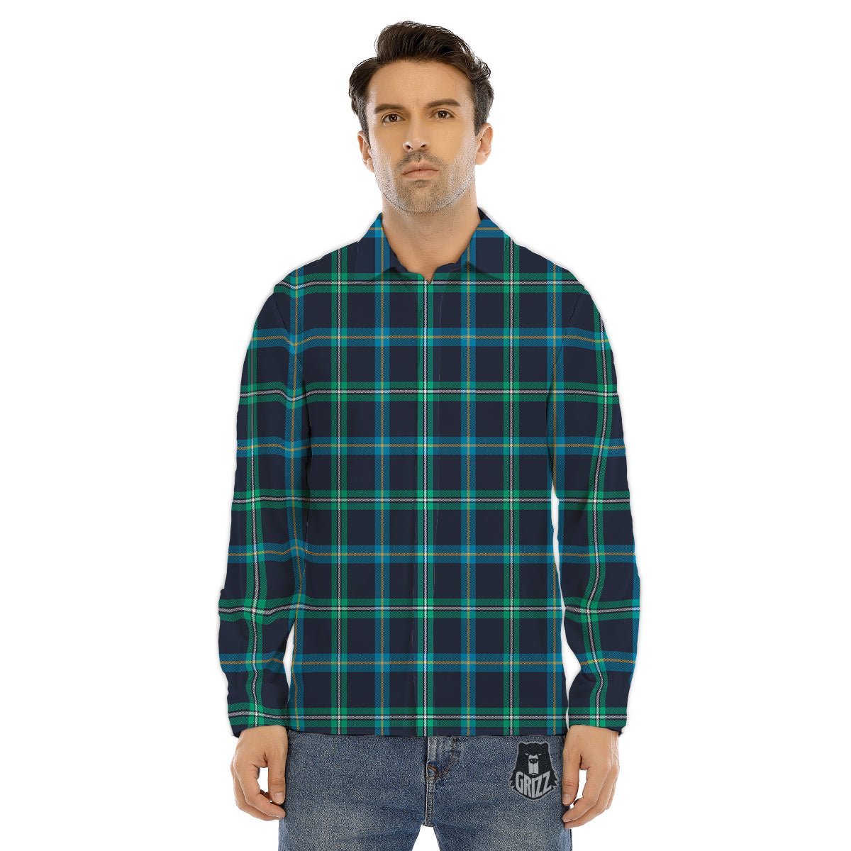 Navajo Retro Tribal Print Pattern Men's Dress Shirts-grizzshop
