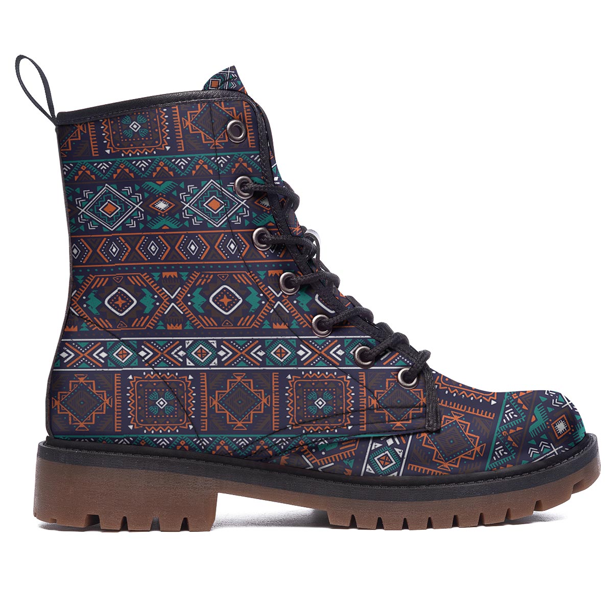 Navajo Retro Tribal Print Pattern Work Boots-grizzshop
