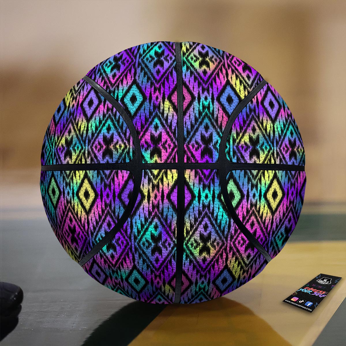Navajo Triangle Ethnic Print Pattern Basketball
