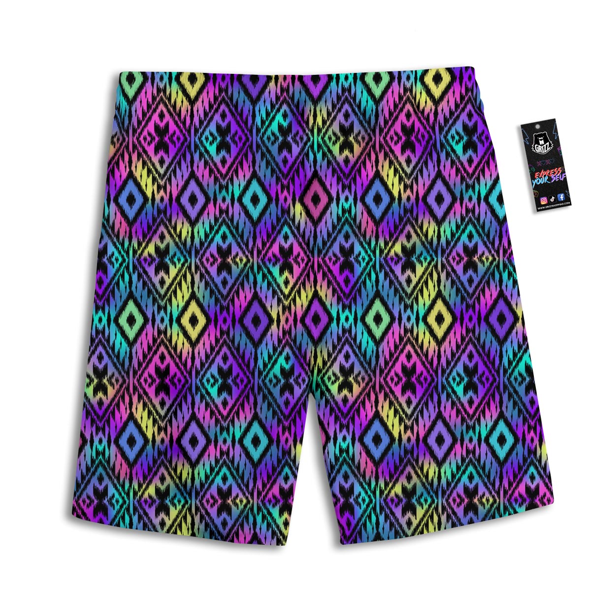 Navajo Triangle Ethnic Print Pattern Men's Athletic Shorts
