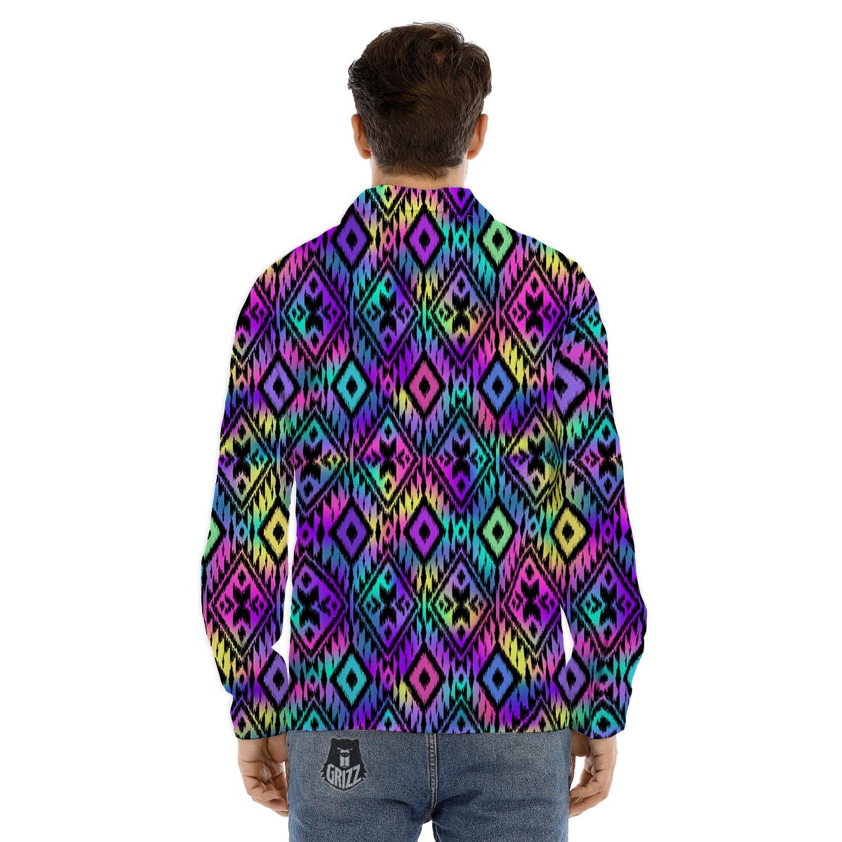 Navajo Triangle Ethnic Print Pattern Men's Dress Shirts-grizzshop