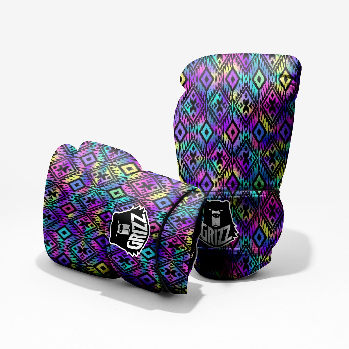 Navajo Triangle Ethnic Print Pattern Pro Boxing Glove