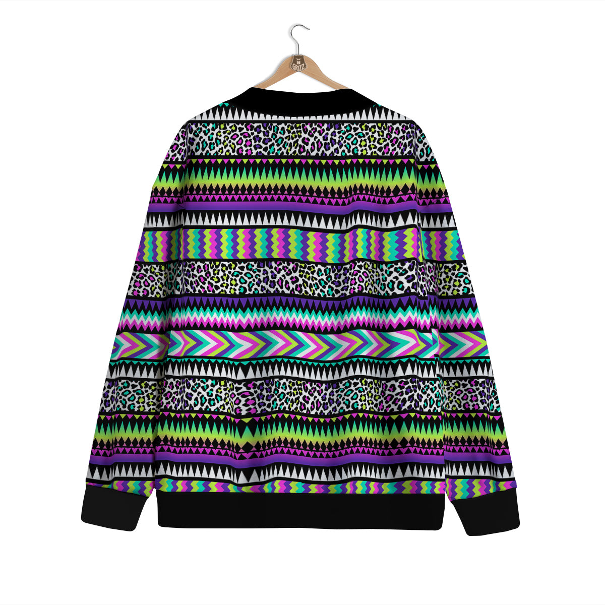 Navajo Tribal Colorful Leopard Print Cardigan-grizzshop