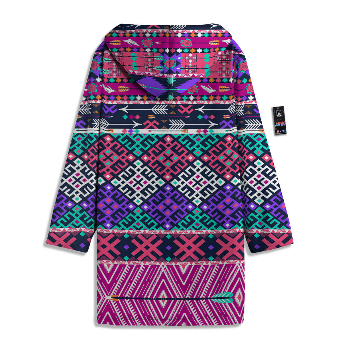 Navajo Tribal Colorful Native Print Men's Windbreaker Jacket-grizzshop