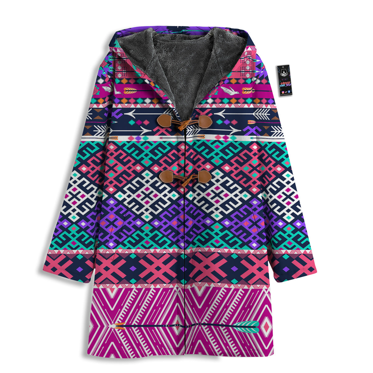 Navajo Tribal Colorful Native Print Men's Windbreaker Jacket-grizzshop