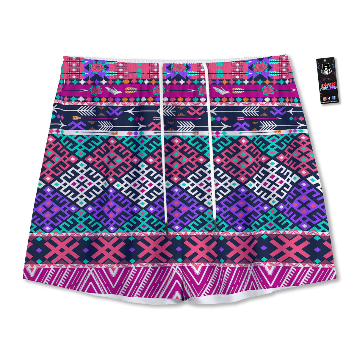 Medical Cute Print Pattern Mesh Shorts