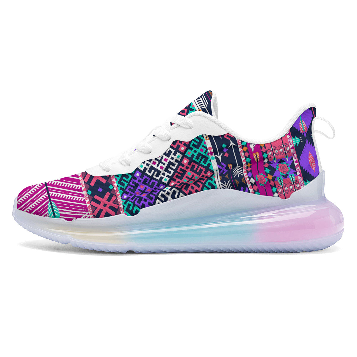 Navajo Tribal Colorful Native Print Running Sneakers-grizzshop