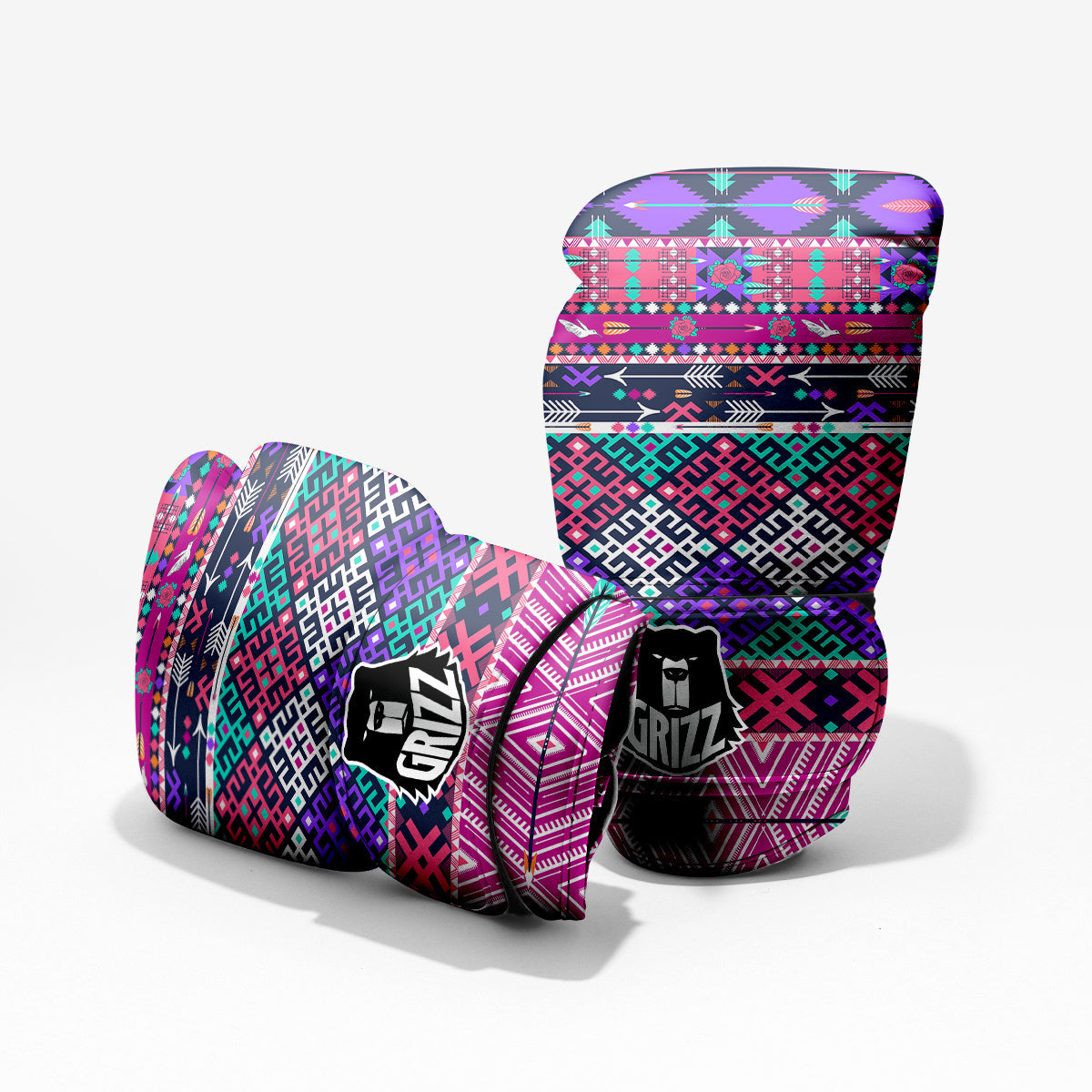 Navajo Tribal Colorful Native Print Pro Boxing Glove