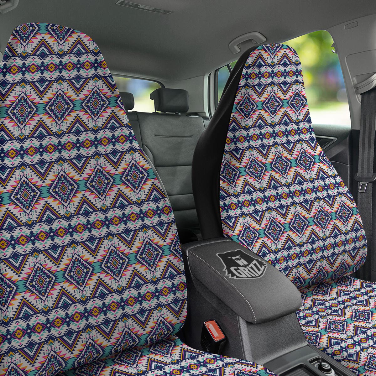 Navajo Tribal Pendleton Print Pattern Car Seat Covers-grizzshop