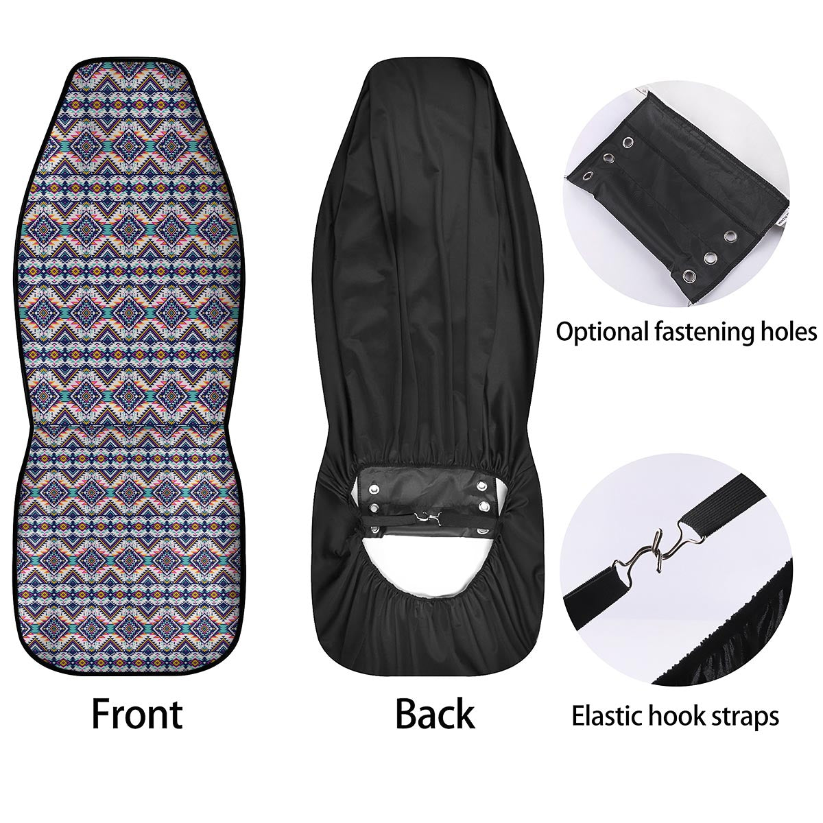 Navajo Tribal Pendleton Print Pattern Car Seat Covers-grizzshop