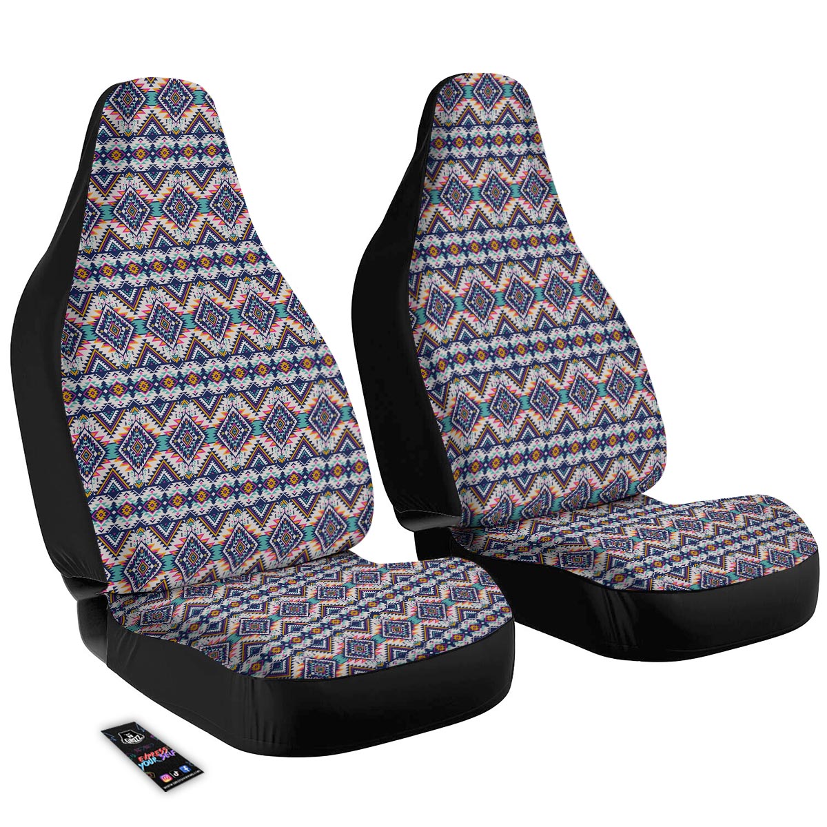 Navajo Tribal Pendleton Print Pattern Car Seat Covers-grizzshop