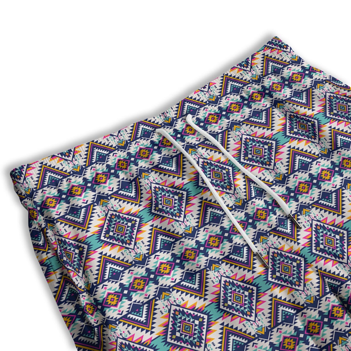 Navajo Tribal Pendleton Print Pattern Men's Athletic Shorts