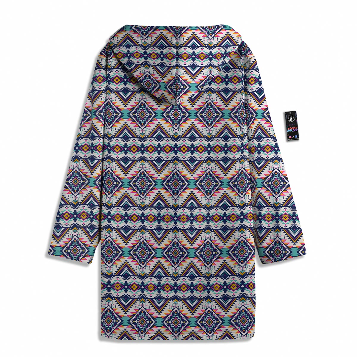 Navajo Tribal Pendleton Print Pattern Men's Windbreaker Jacket-grizzshop