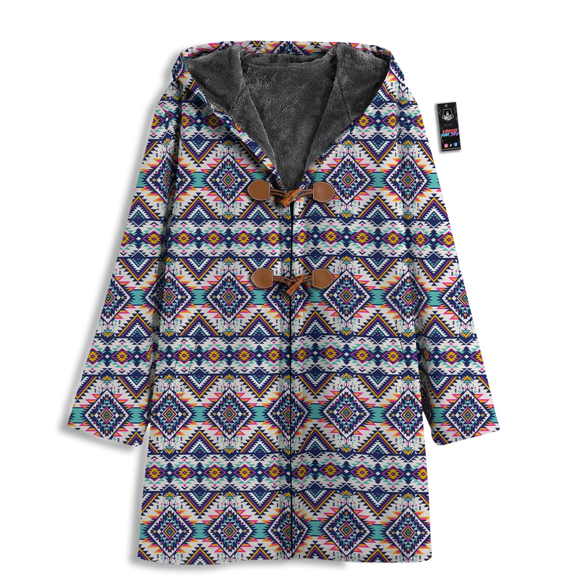 Navajo Tribal Pendleton Print Pattern Men's Windbreaker Jacket-grizzshop