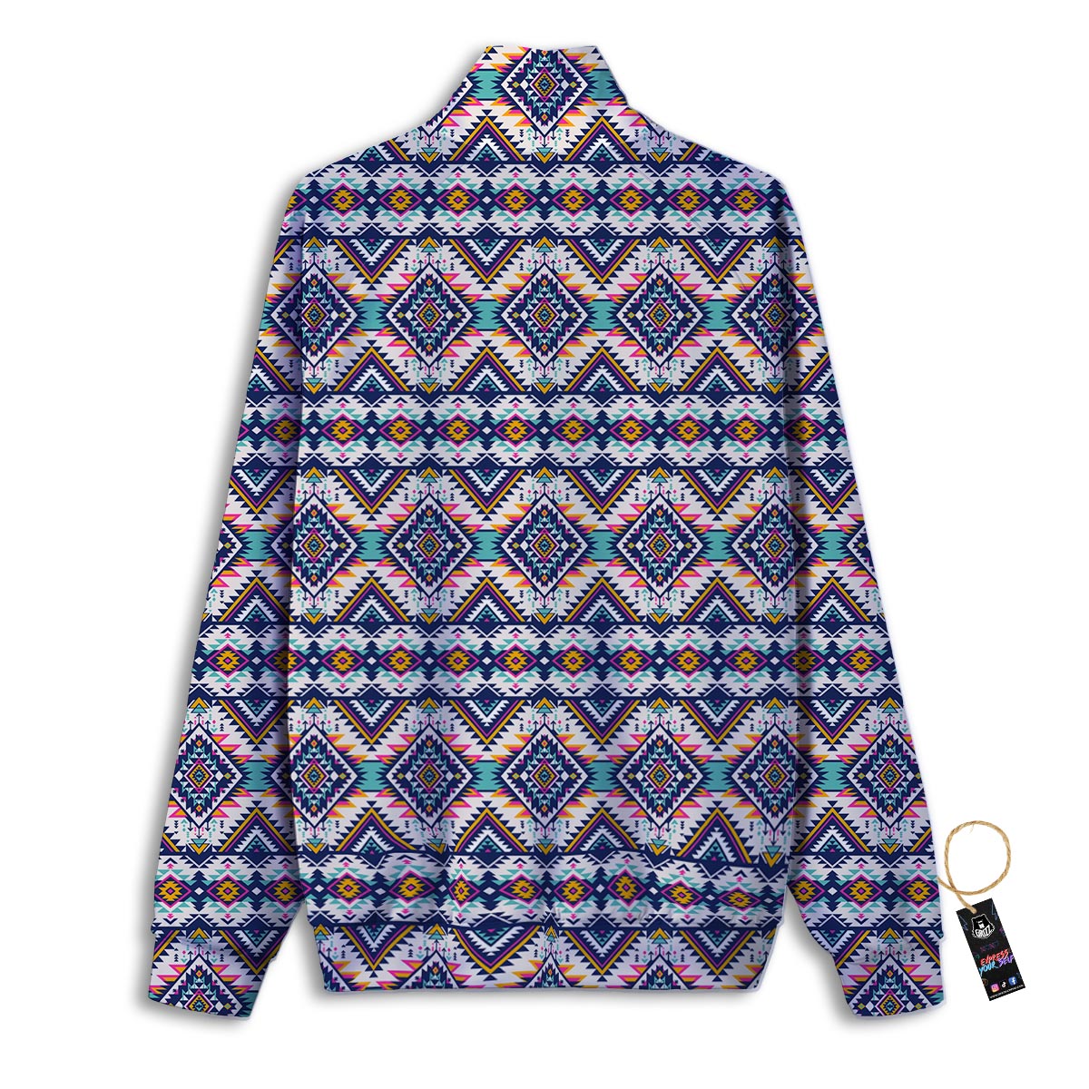 Navajo Tribal Pendleton Print Pattern Track Jacket-grizzshop