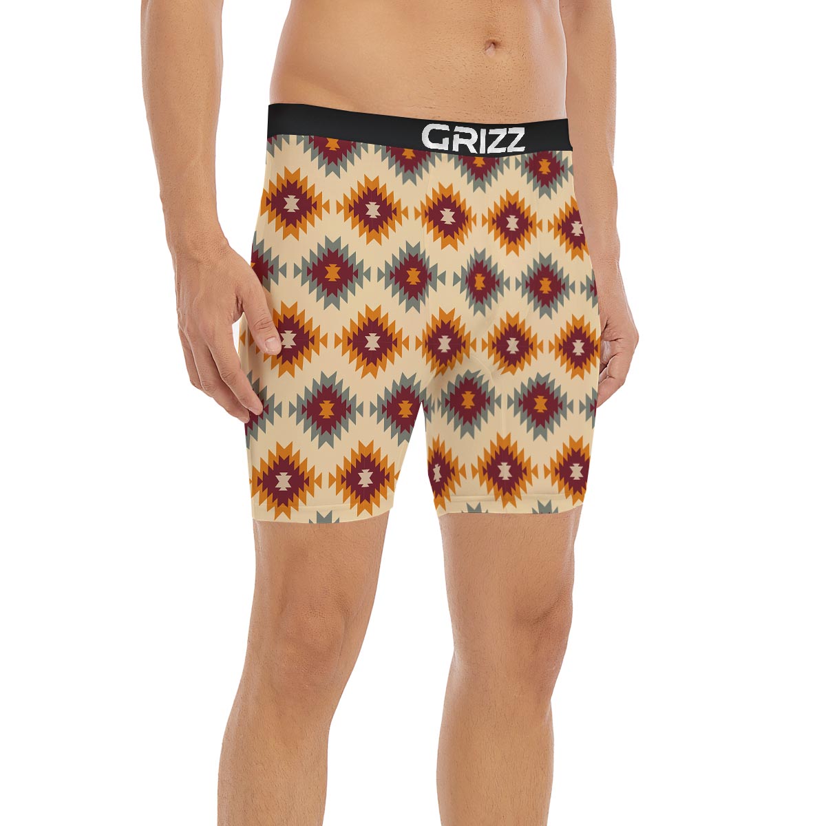 Navajo Tribal Southwestern Print Pattern Boxer Briefs-grizzshop