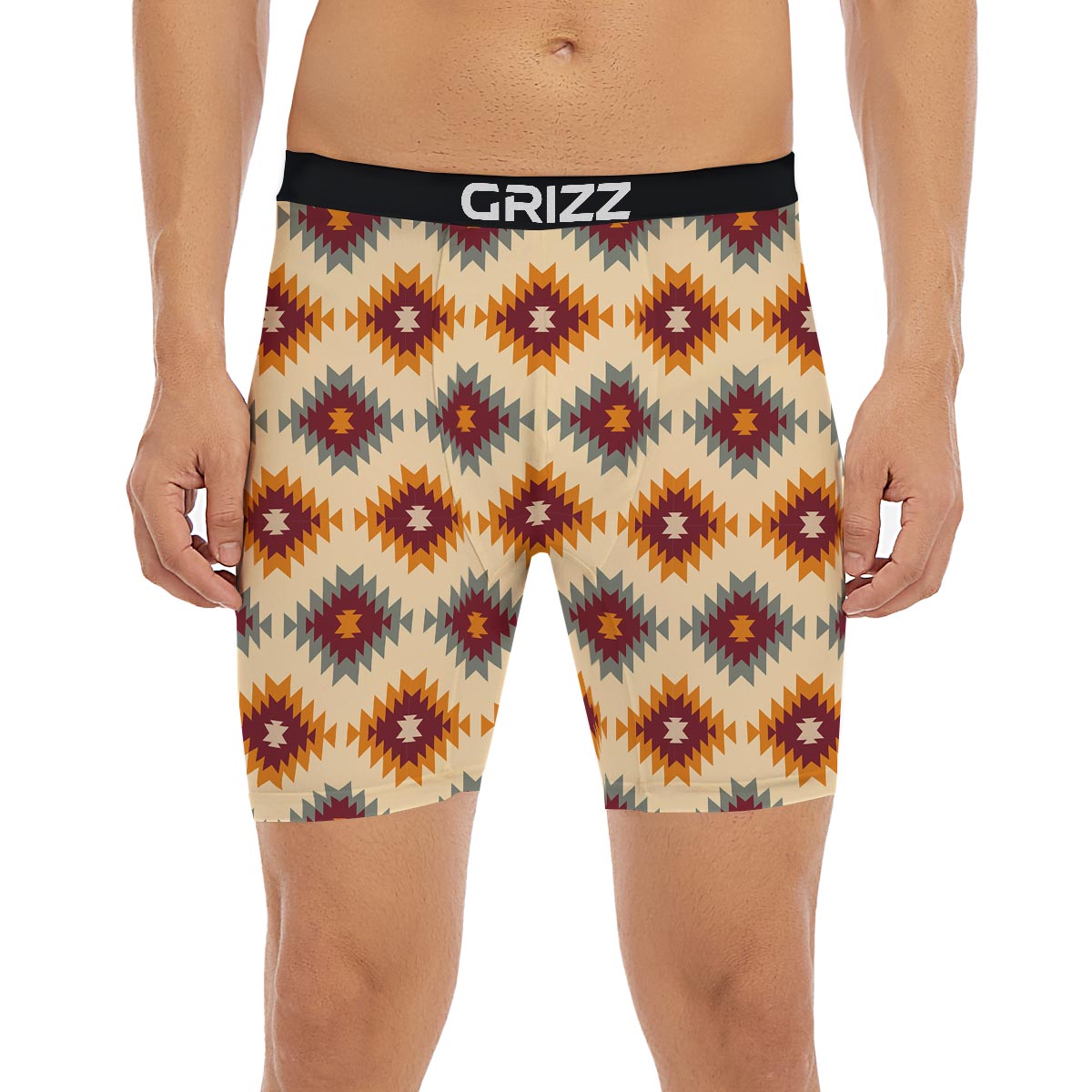 Navajo Tribal Southwestern Print Pattern Boxer Briefs-grizzshop