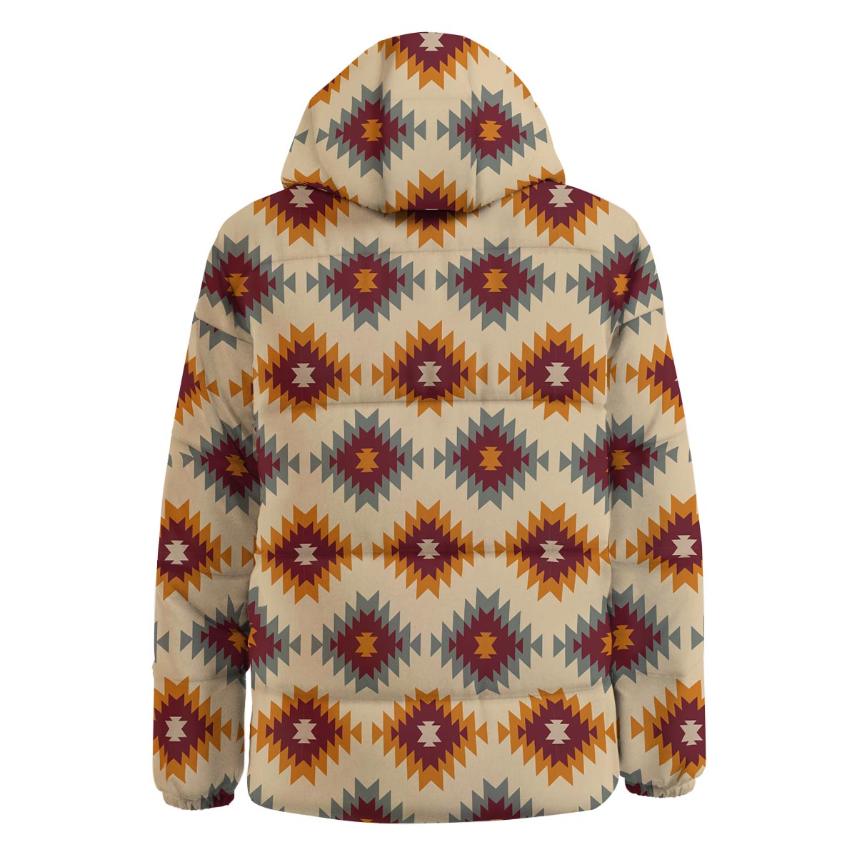 Navajo Tribal Southwestern Print Pattern Down Jacket-grizzshop