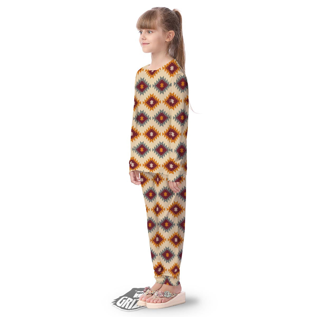 Navajo Tribal Southwestern Print Pattern Kid's Pajamas-grizzshop