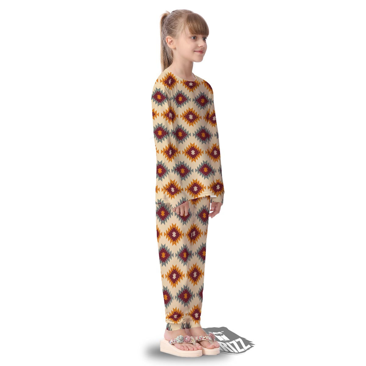 Navajo Tribal Southwestern Print Pattern Kid's Pajamas-grizzshop
