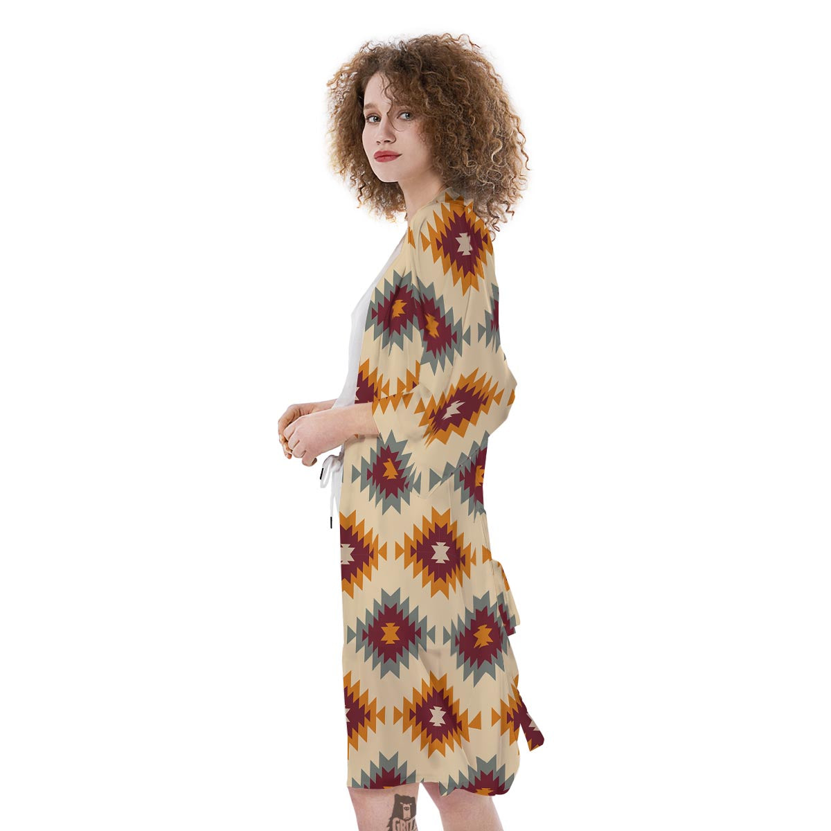 Navajo Tribal Southwestern Print Pattern Kimono-grizzshop