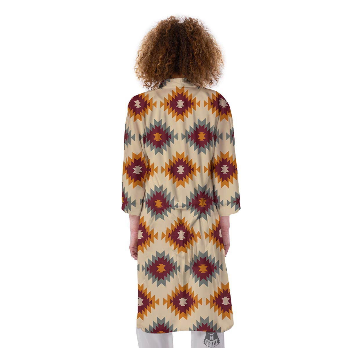 Navajo Tribal Southwestern Print Pattern Kimono-grizzshop